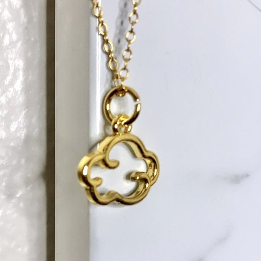 CLOUD YELLOW GOLD FILLED NECKLACE